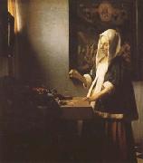 Jan Vermeer Woman Holing a Balance (mk08) Germany oil painting artist